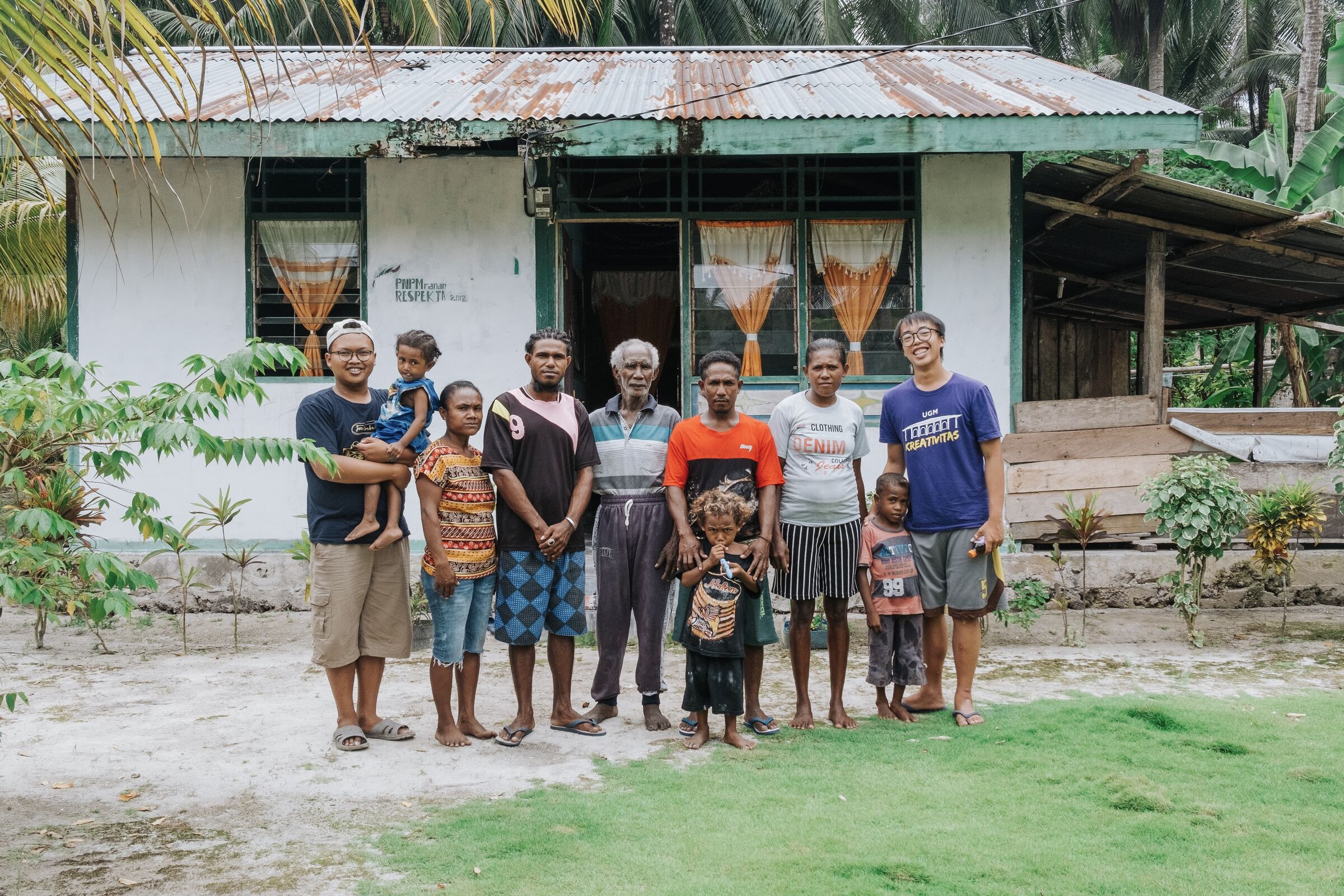 Family portrait with my host family in Biak